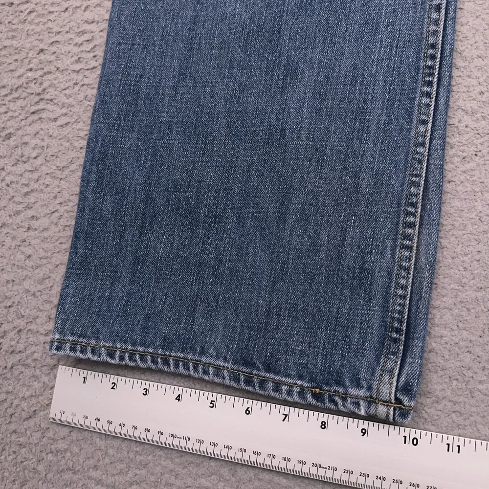Vintage J.CREW Jeans Men's 35x31 Blue Classic Button Fly Heavyweight Made in USA